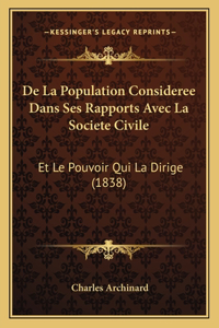 De La Population Consideree Dans Ses Rapports Avec La Societe Civile