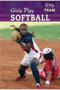 Girls Play Softball