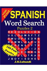 Large Print Spanish Word Search Puzzles 2