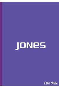 Jones - Purple Personalized Notebook / Extended Lined Pages / Soft Matte Cover