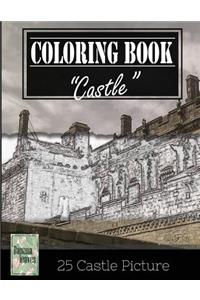 Castle History Architechture Greyscale Photo Adult Coloring Book, Mind Relaxation Stress Relief