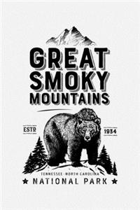 Great Smoky Mountains National Park ESTD 1934 Tennessee North Carolina