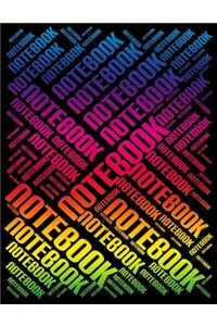 Notebook Typograhpy in Rainbow Colors