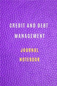 Credit and debt management Notebook Credit and debt management planner book