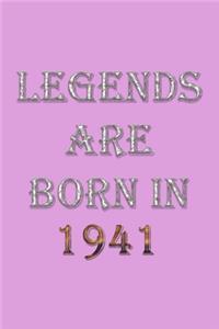 Legends Are Born In 1941 Notebook
