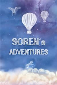 Soren's Adventures: Softcover Personalized Keepsake Journal, Custom Diary, Writing Notebook with Lined Pages