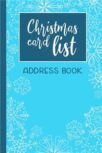 Christmas Card List Address Book