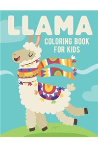 Llama Coloring Book For Kids