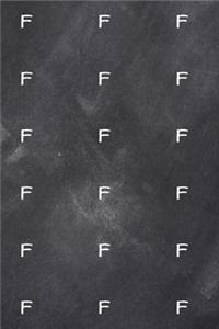 2020 Weekly Planner Monogram F Pattern Monogram F Chalkboard 134 Pages