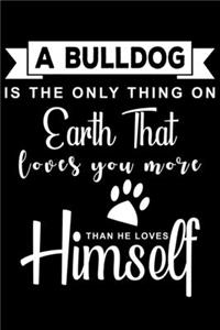 A Bulldog is the only thing on earth that loves you more