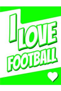 I Love Football: Large Print Discreet Internet Website Password Organizer, Birthday, Christmas, Friendship Gifts for Women and Men, Teens, Girls and Boys, 8 1/2