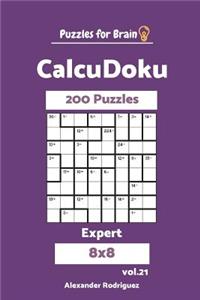 Puzzles for Brain CalcuDoku - 200 Expert 8x8 vol. 21