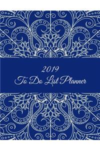 2019 to Do List Planner: Blue Color Book, 2019 Weekly Monthly to Do List 8.5