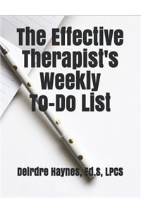 The Effective Therapist's Weekly To-Do List