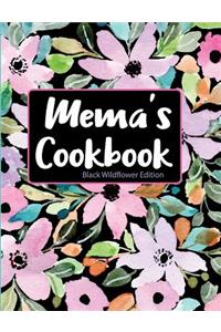 Mema's Cookbook Black Wildflower Edition