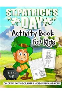 St. Patrick's Day Activity Book for Kids Ages 4-8