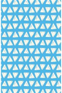 Bullet Journal Sketchy White Triangles on Blue: Graph Design - 162 Numbered Pages with 150 Graph Style Grid Pages, 6 Index Pages and 2 Key Pages in Easy to Carry 5.5 X 8.5 Size