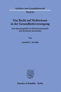 Das Recht Auf Nichtwissen in Der Gesundheitsversorgung