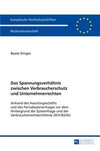 Das Spannungsverhaeltnis Zwischen Verbraucherschutz Und Unternehmerrechten