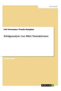 Erfolgsanalyse von M&A Transaktionen
