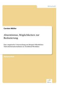 Absentismus, Möglichkeiten zur Reduzierung