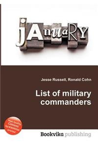 List of Military Commanders