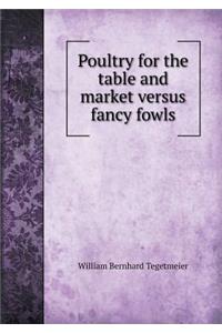 Poultry for the Table and Market Versus Fancy Fowls