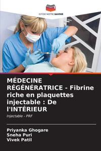 MÉDECINE RÉGÉNÉRATRICE - Fibrine riche en plaquettes injectable