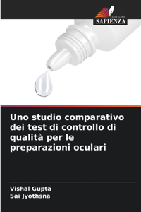 Uno studio comparativo dei test di controllo di qualità per le preparazioni oculari