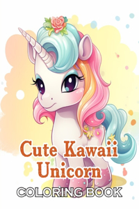 Cute Kawaii Unicorn Coloring Book