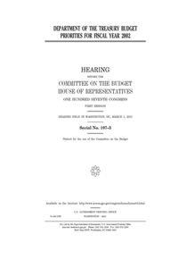 Department of the Treasury budget priorities for fiscal year 2002