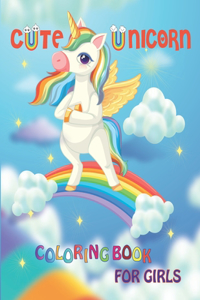 Cute Unicorn Coloring Book for Girls
