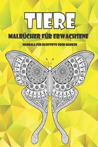 Malbücher für Erwachsene - Mandala für Bleistifte oder Marker - Tiere