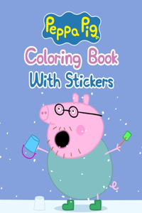 Peppa Pig Coloring Book With Stickers