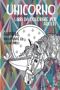 Libri da colorare per adulti - Divertente ed economico - Animali - Unicorno