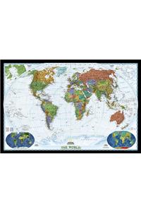 National Geographic World Wall Map - Decorator - Laminated (46 X 30.5 In)