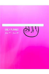 Daily planner July 19 - June 20