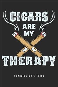 Cigars Are My Therapy - Connoisseur's Notes: Cigar Smoking Notebook Journal Planner - Gift For Cuban Cigar Lovers & Smoker (6 x 9, 120 Pages, Graph Paper) Perfect Gift Idea For Birthday & Chris