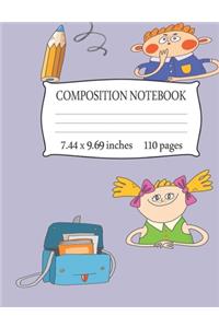 Composition Notebook 7.44 x 9.69 Inches 110 pages