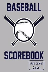 Baseball Scorebook With Lineup Cards