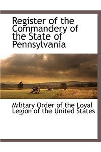 Register of the Commandery of the State of Pennsylvania