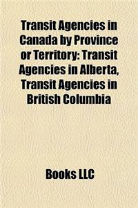 Transit Agencies in Canada by Province or Territory