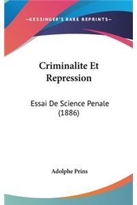 Criminalite Et Repression