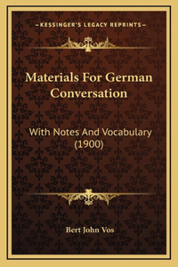 Materials for German Conversation