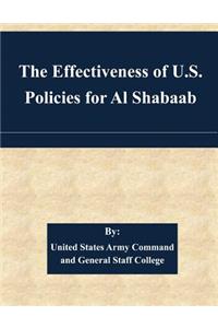 Effectiveness of U.S. Policies for Al Shabaab