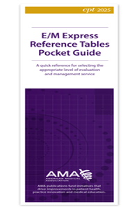 E/M Express Reference Tables Pocket Guide 2025 (10-Pack)