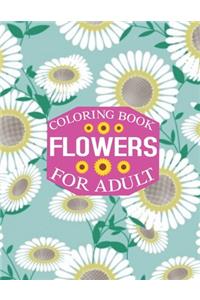 flowers coloring book For adult