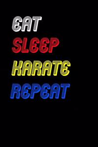 Eat Sleep karate Repeat Notebook Fan Sport Gift