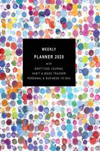 Weekly Planner 2020 with Gratitude Journal, Habit & Mood Tracker, Personal & Business TO-DOs