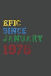 Gift Idea Epic Since 1976 Notebook Vintage Birthday Gift Idea